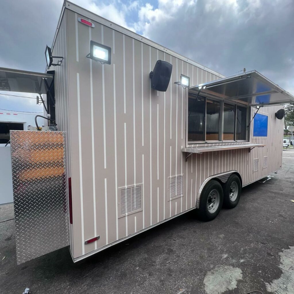 Custom 24’ Food Trailer available only at Miami Food Truck Company