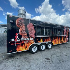 Custom 26’ Food Trailer ⁣ ⁣ El Churrascaso Grill⁣ ⁣ Miami, Florida⁣
