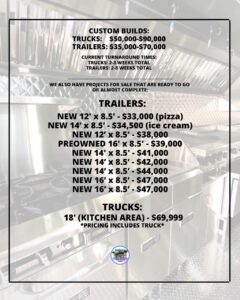 Miami Food Truck price and size list